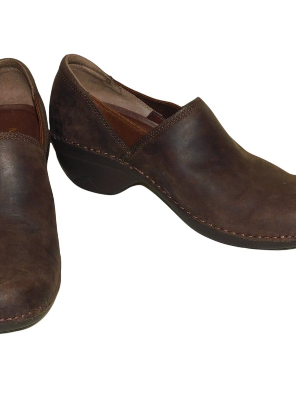 Merrell Emma Brunette Leather Slip On Clogs Shoes Size 8.5